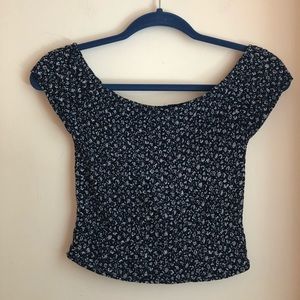 Brandy Melville Floral Smocked Top